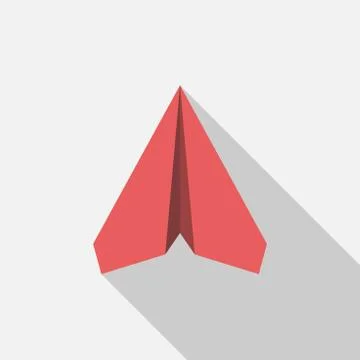Red paper plane Stock Illustration