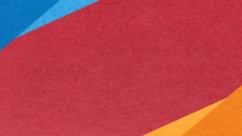 Red paper texture background with blue orange geometric corners gradient la.. Stock Photos