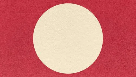 Red paper texture background with light cream circle and copy space for banne Stock Photos
