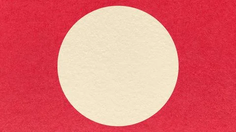 Red paper texture background with light cream circle and copy space for ban.. 스톡 사진