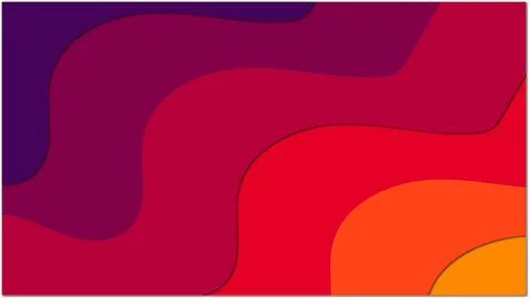 Red paper waves abstract banner design. Elegant wavy vector background Stock Illustration