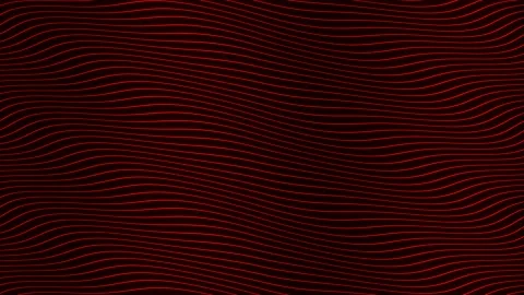 Red parallel wave lines slow flowing animation on black background. Dynamic m Stock Footage 202592949