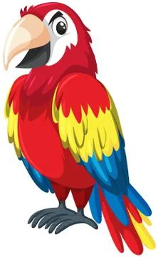 A red parrot character Stock-Illustration