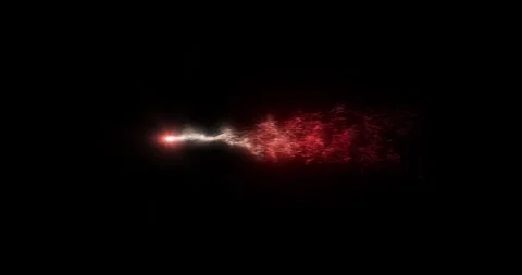 Red Particle Burst Laser Beam On Black Screen Compositing Element Vídeo Stock 330469953
