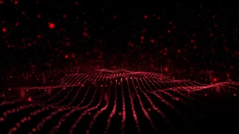 Red Particle Field Background Stock Footage 279147051