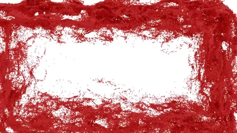 Red particle flow. Background effects on a white screen. Stock Footage 304028188
