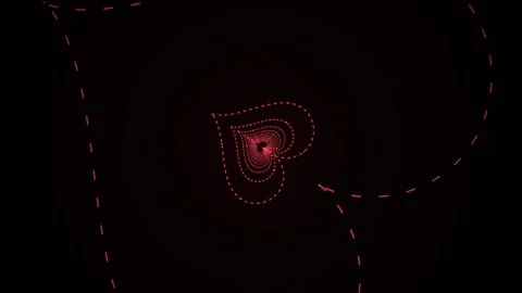 Red Particle Heart Shape Tunnel Background 스톡 동영상 344278242