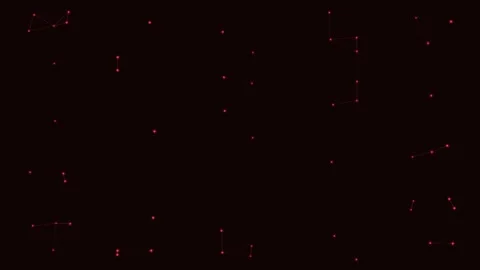 Red Particle Network Cluster Hub Network Loop Stockbeeldmateriaal 342611916