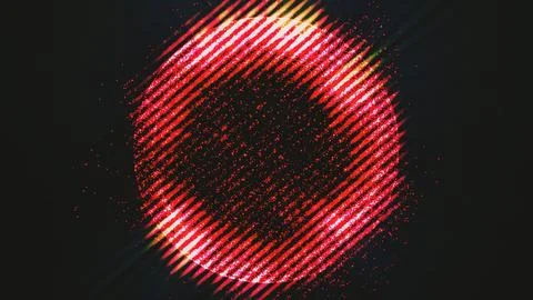Red Particle Sphere Glitch Distortion Background. 스톡 일러스트