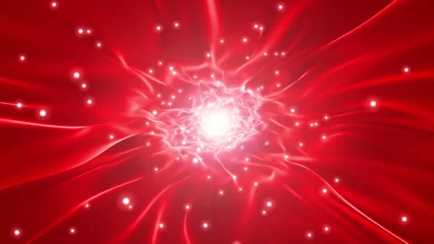 Red particle tunnel warp loop animation Video stock 146112083