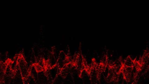 Red particle wave 库存插图
