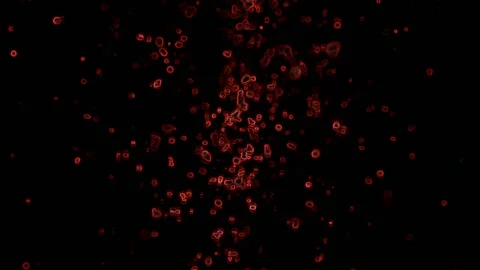 Red Particles on a Black Background a Stock Footage 131332793