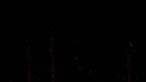 Red Particles Bubbles on Black Background Stock Footage 131332783
