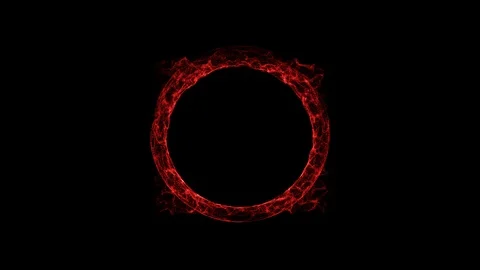 Red particles circle background 4K Stock Footage 114922307