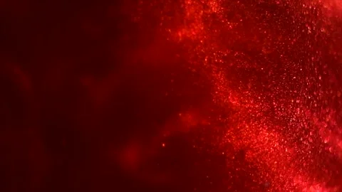 Red particles floating background, Liquid red metallic dust,  abstract backdrop Stock Footage 320078761