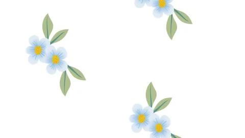 Red particles floating over floral design in seamless pattern against white Stock Footage 312583032