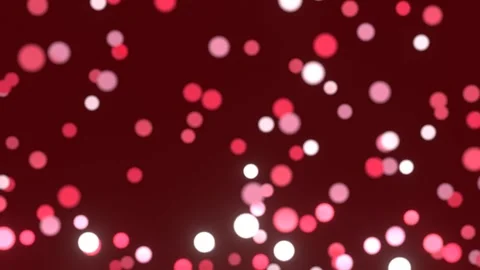 Red Particles Flying With Bokeh Effect Background Animation. Stock Footage 289353934