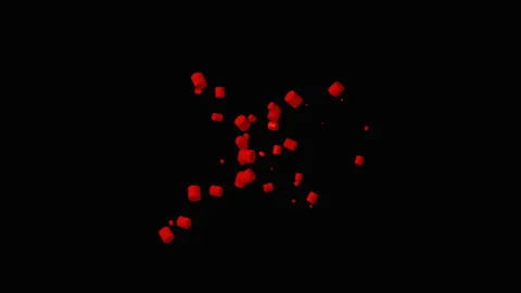 Red particles on the led display Stock Footage 208808761