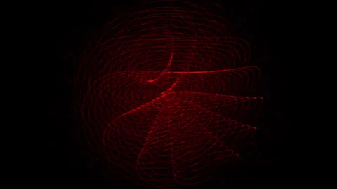 Red Particles Moving Background. fast energy flying wave line with flash lights. Vidéo 269101015
