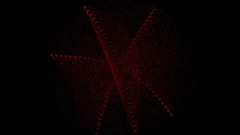 Red Particles Moving Background. fast energy flying wave line. Particle from  Stock-Footage 275246611