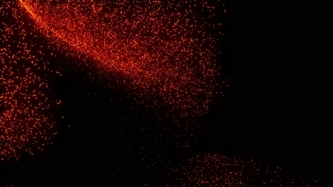 Red particles moving Horizontally abstract animation Video stock 209583168