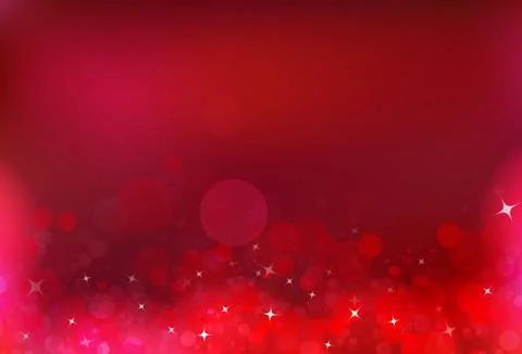 Red party celebration bubble magic stars valentine abstract background Stock Illustration