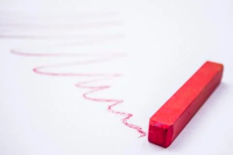 Red pastel drawing Stock Photos