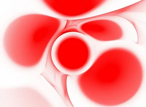 Red patch with white background. Stock Illustration