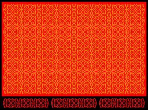 Red pattern and parts Stock Illustration