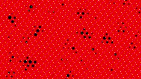 Red pattern background with black dots motion design loop Stock Footage 325684154
