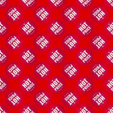Red Pattern background sale seamless vector. promotion shop Illustrazione stock