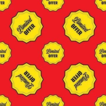 Red Pattern background sale seamless vector. price illustration Stock Illustration
