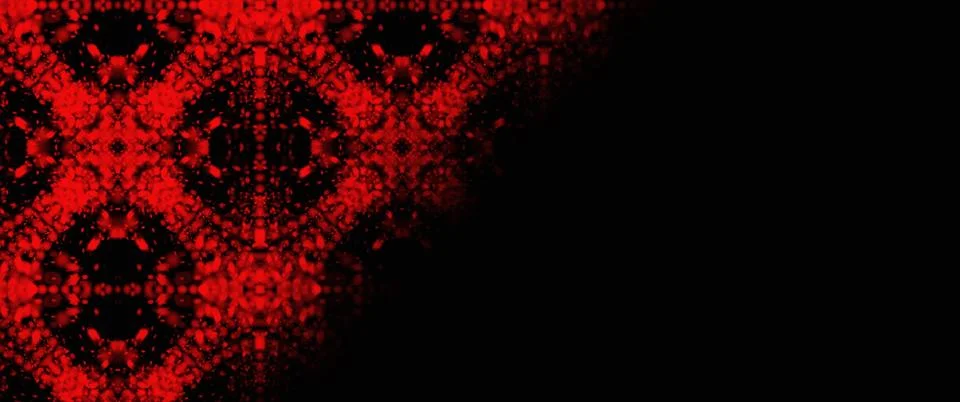 Red pattern on black background Illustrazione stock