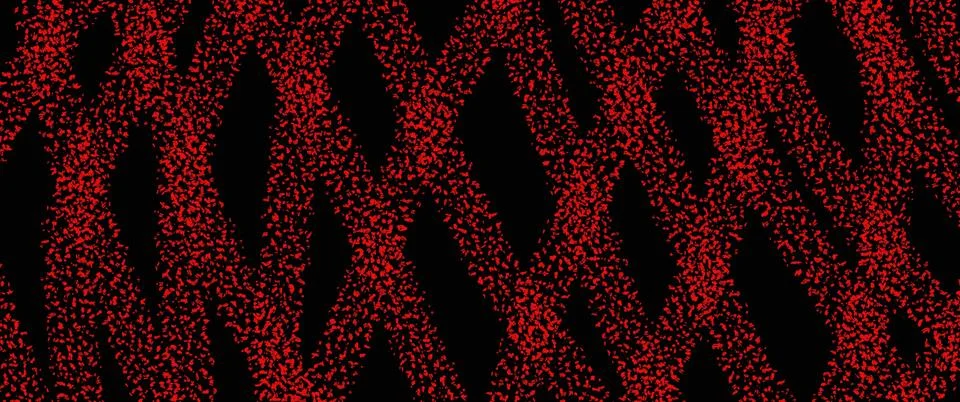 Red pattern on black background Illustrazione stock