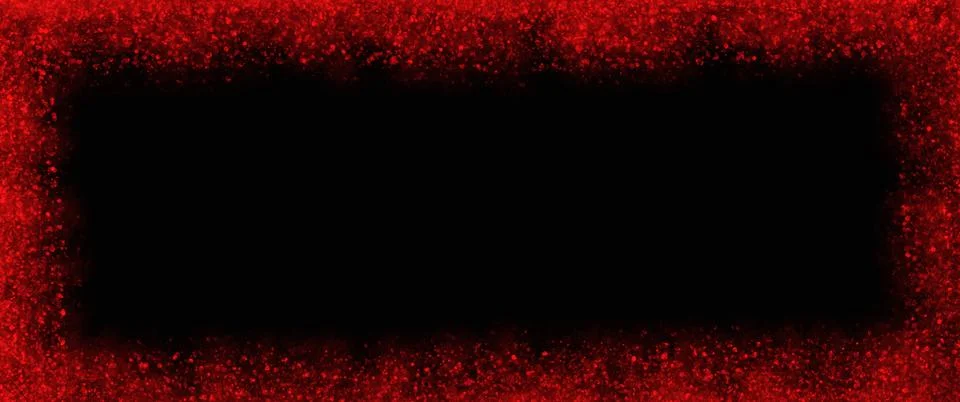 Red pattern on black background located around the perimeter Illustrazione stock