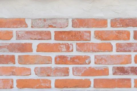 Red pattern brick wall texture and background. Stock Photos