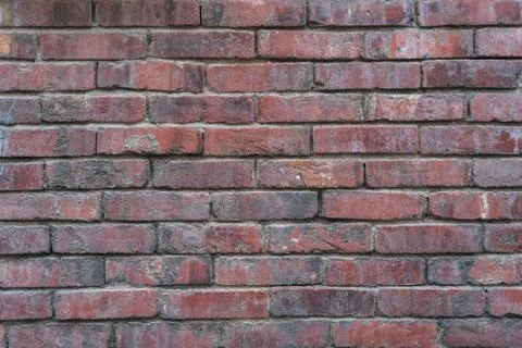 Red pattern brick wall texture and background. Stock Photos