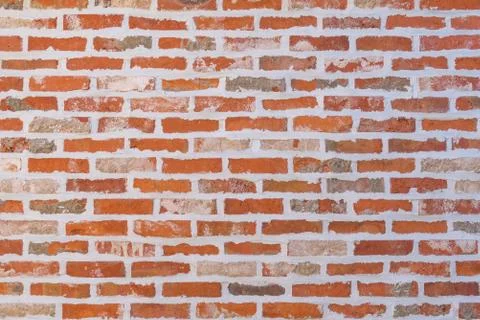 Red pattern brick wall texture and background. Foto stock