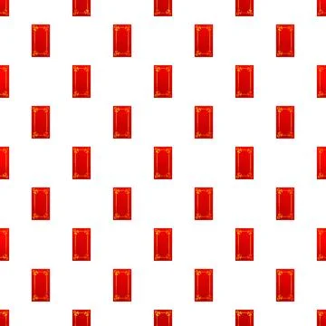 Red pattern with decorative golden frames Illustrazione stock