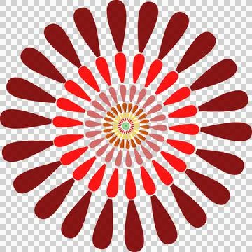 Red pattern flower Stock Illustration