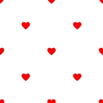 Red pattern with hearts Stock Illustration