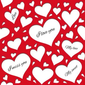 Red pattern for lovers Stock Illustration