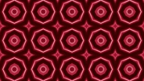 Red pattern moving kaleidoscope effect background Stock Illustration