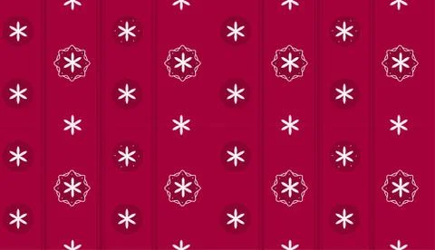 Red pattern with snowflakes Stock Illustration