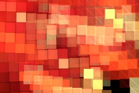 Red pattern square, abstract modern background with fractal shapes for web de Stock Photos