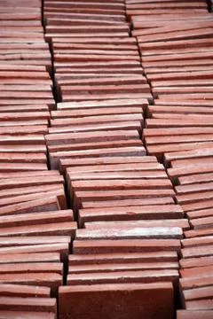 Red Paver Construction Stack 写真素材