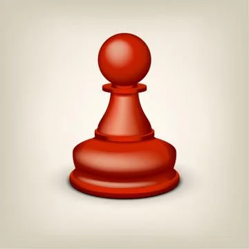 Red pawn Illustrazione stock