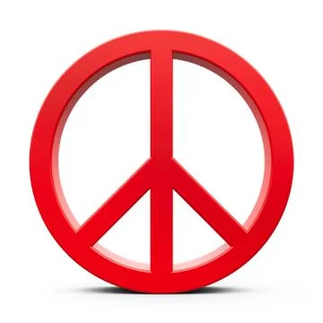 Red Peace sign Stock-Illustration
