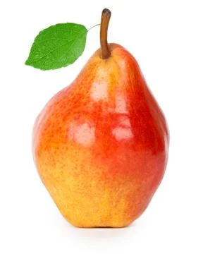 Red pear closeup Stock Photos