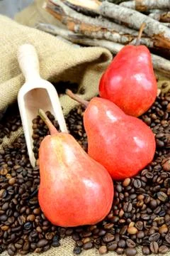 Red pears Stock Photos